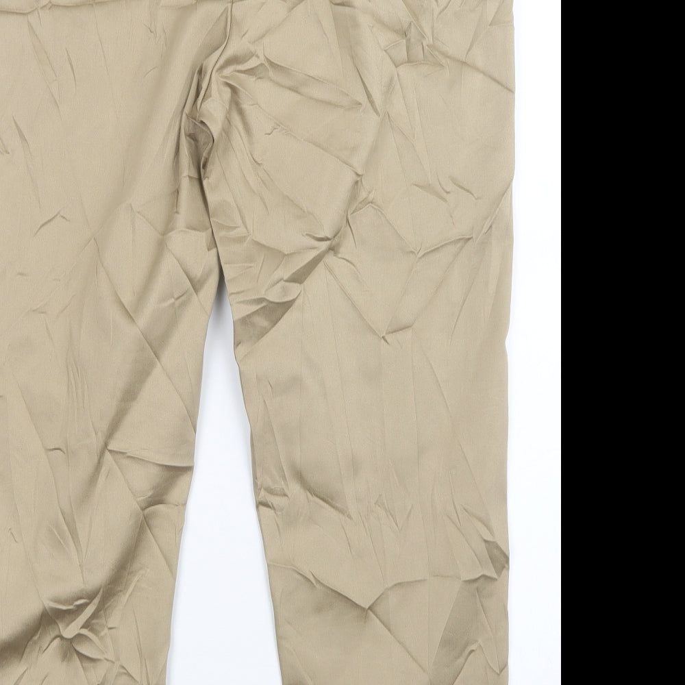M&S Womens Beige   Chino Trousers Size 20 L26 in