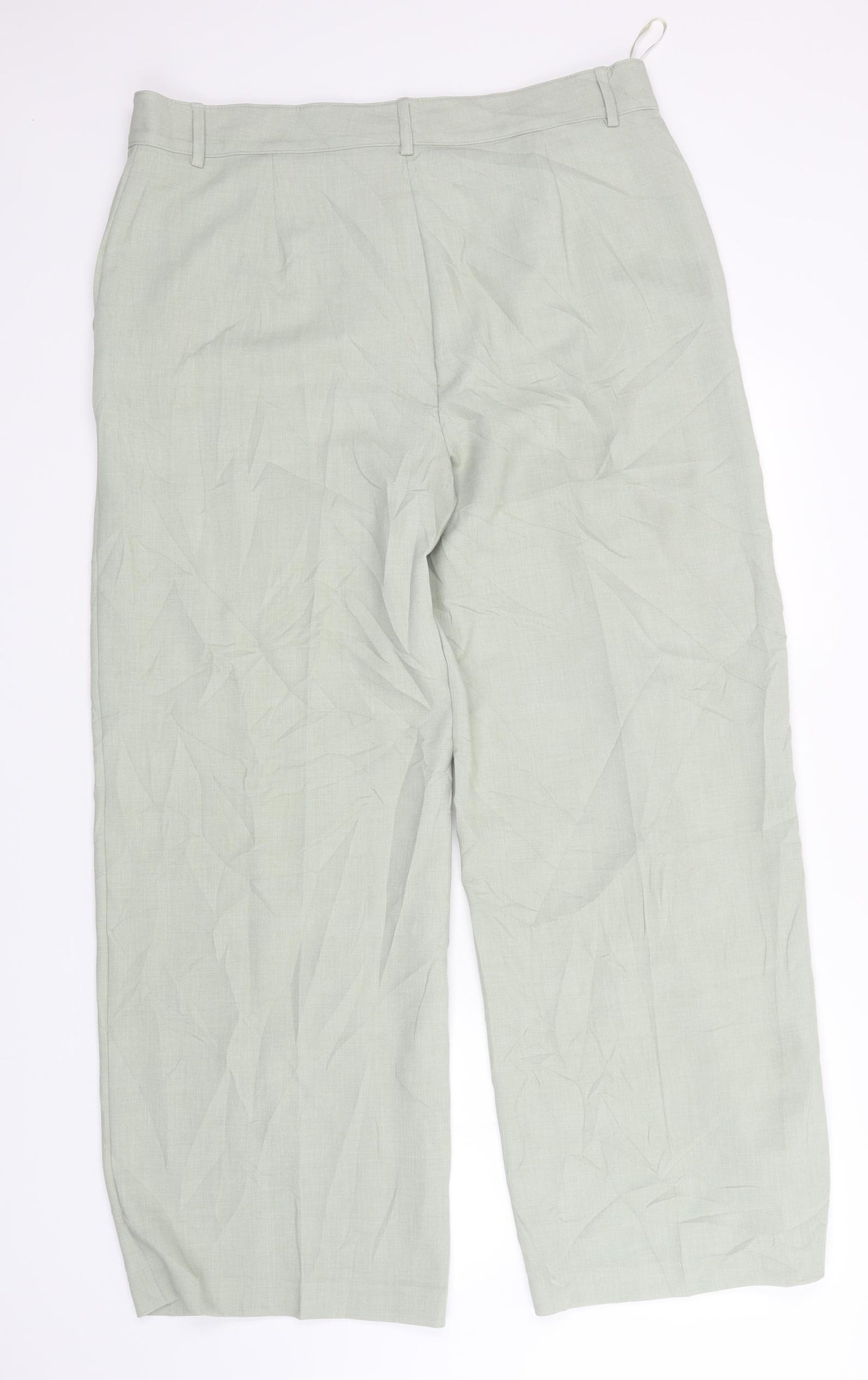 M&S Womens Green   Trousers  Size 18 L30 in