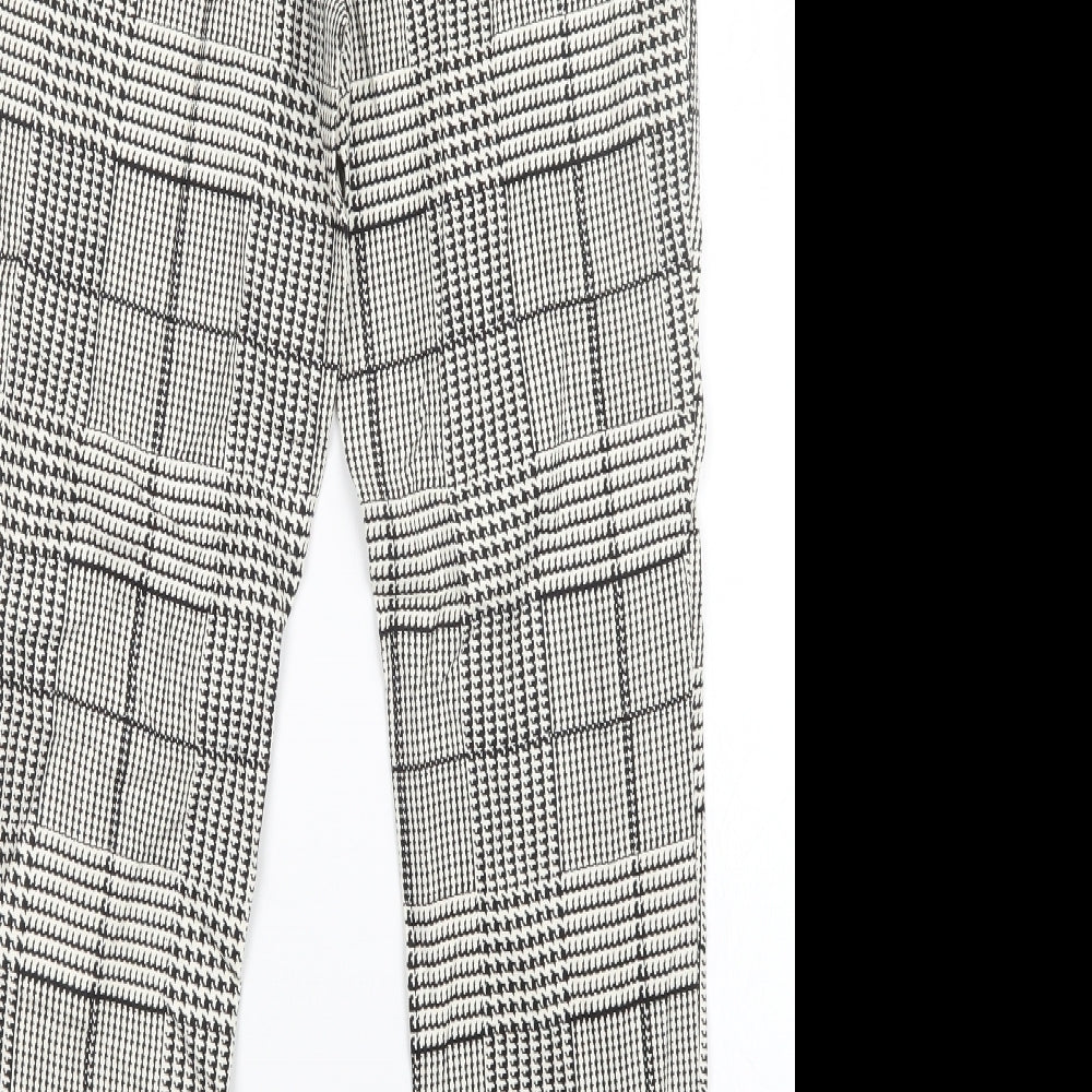 Papaya Womens Multicoloured Check  Trousers  Size 10 L28 in