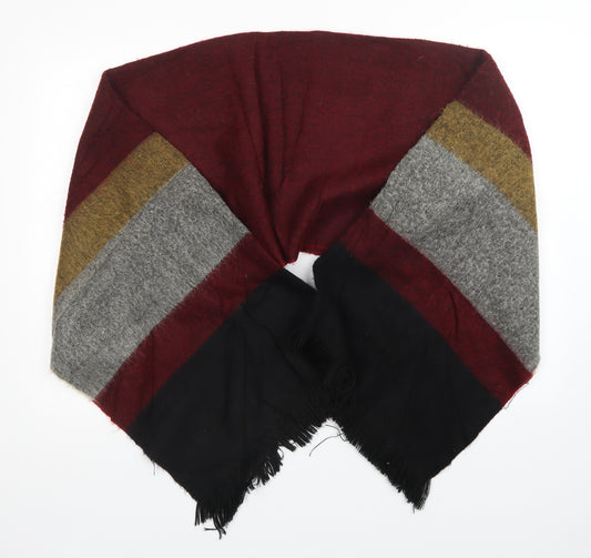 Front view of Atmosphere women’s multicoloured striped shawl/wrap