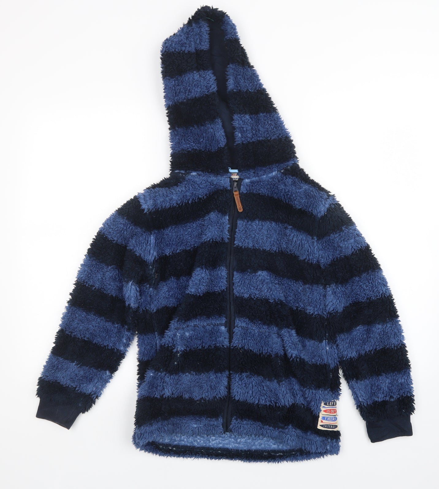 Fatface Boys Multicoloured Striped  Full Zip Hoodie Size 10-11 Years