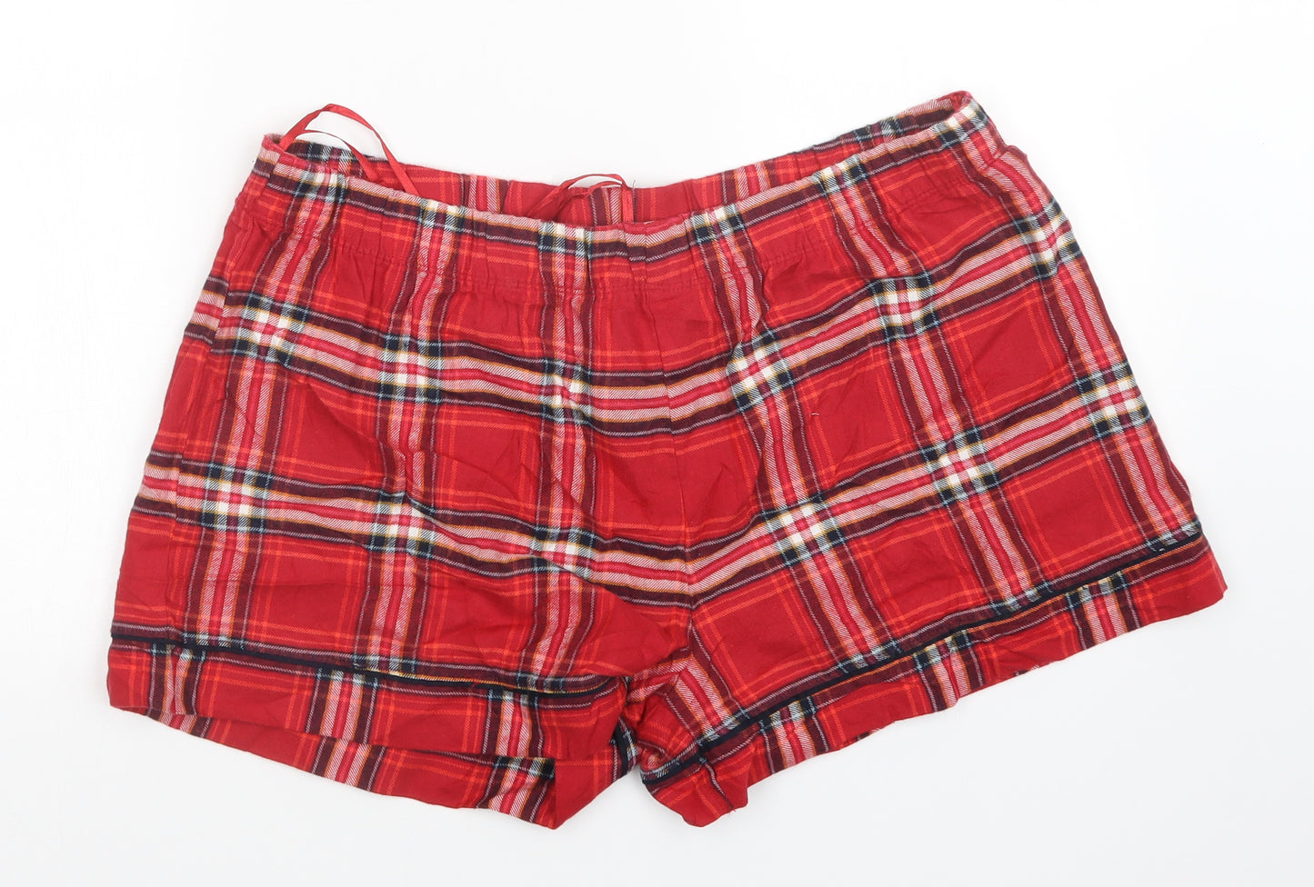 M&S Womens Red Plaid   Sleep Shorts