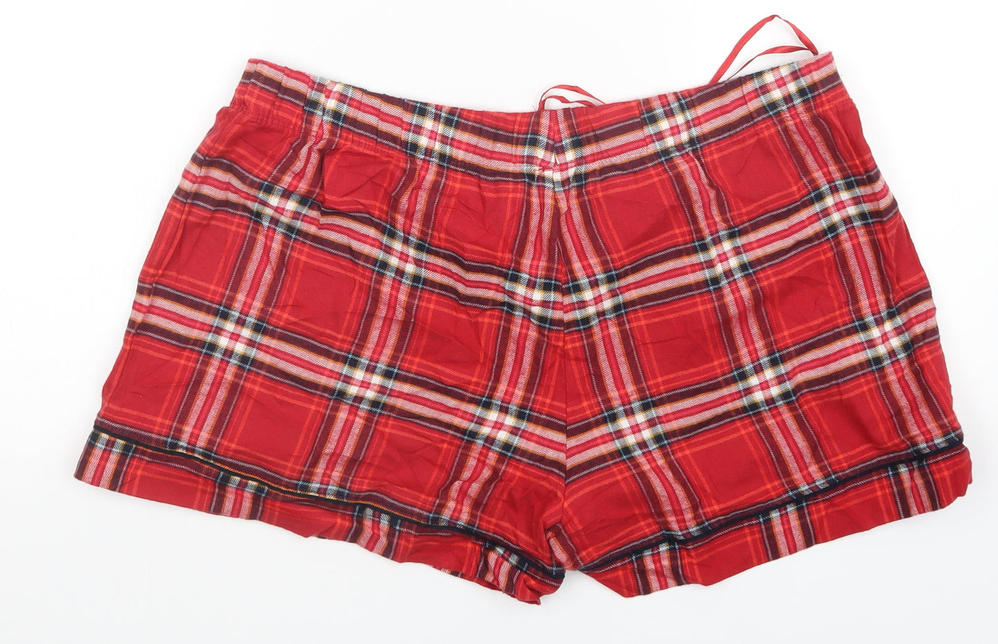 M&S Womens Red Plaid   Sleep Shorts