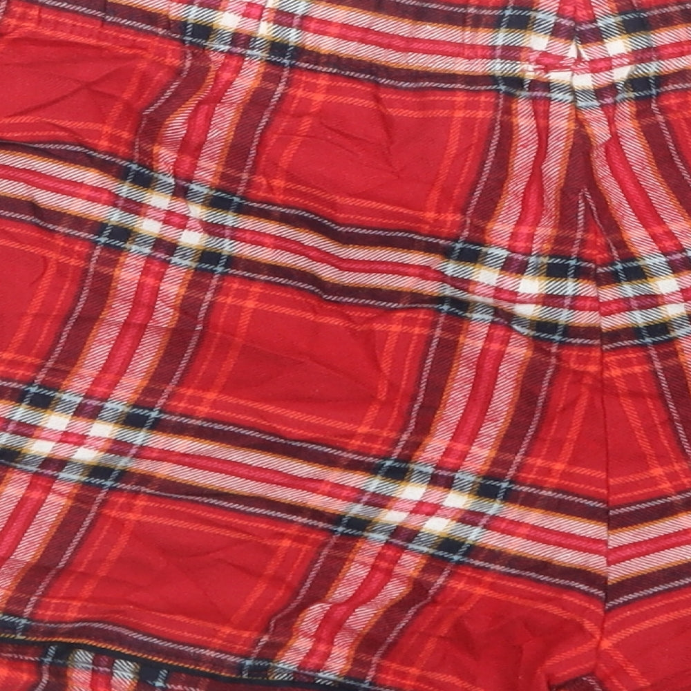 M&S Womens Red Plaid   Sleep Shorts