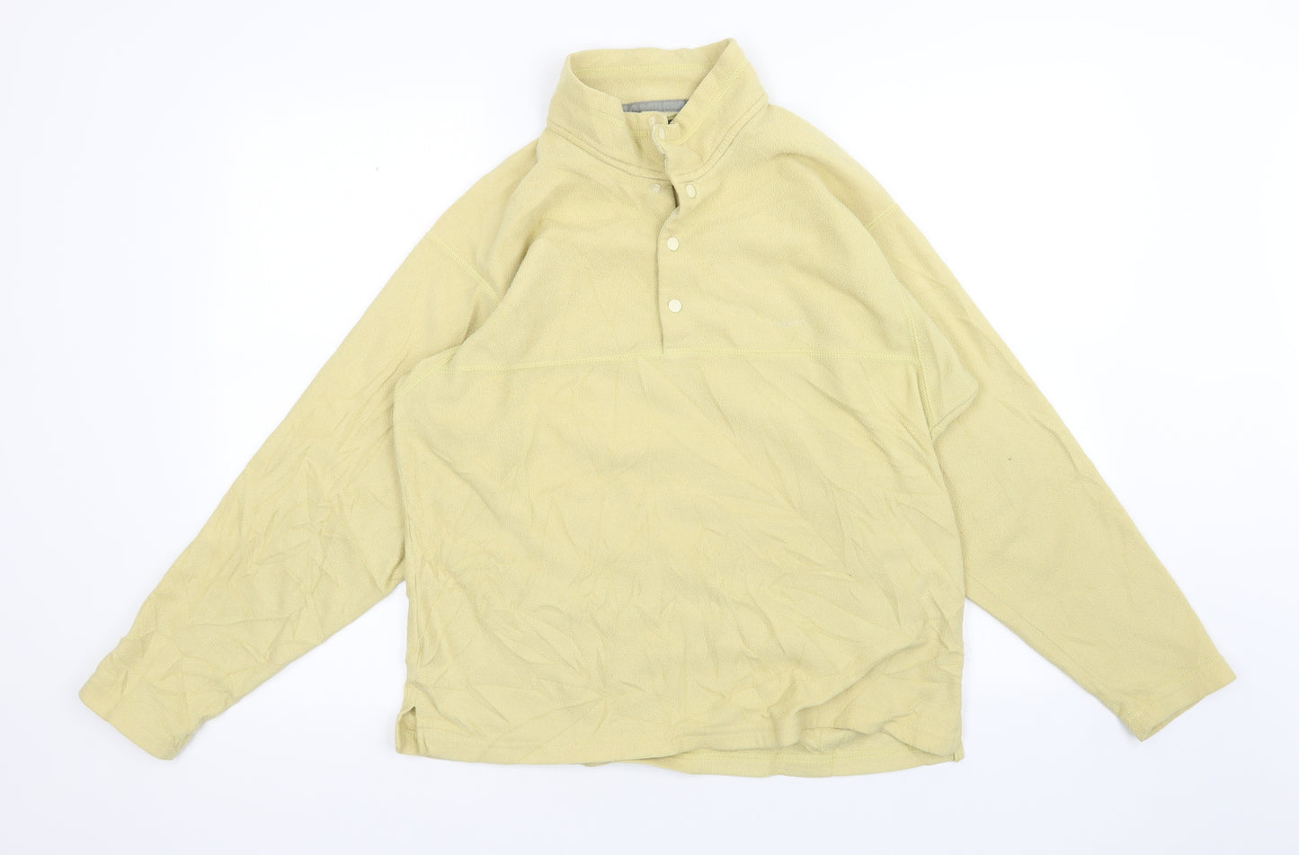 Patagonia Womens Yellow  Fleece Pullover Sweatshirt Size S