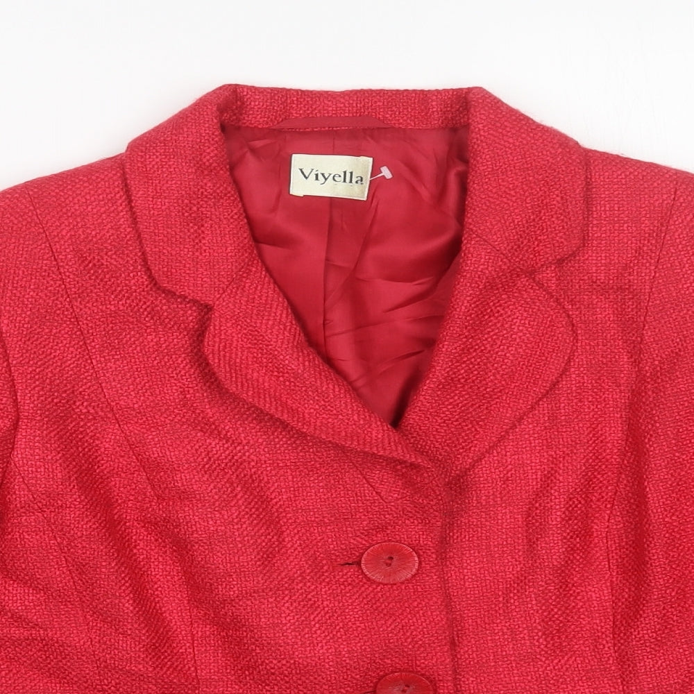 Viyella Womens Red   Jacket Blazer Size 14