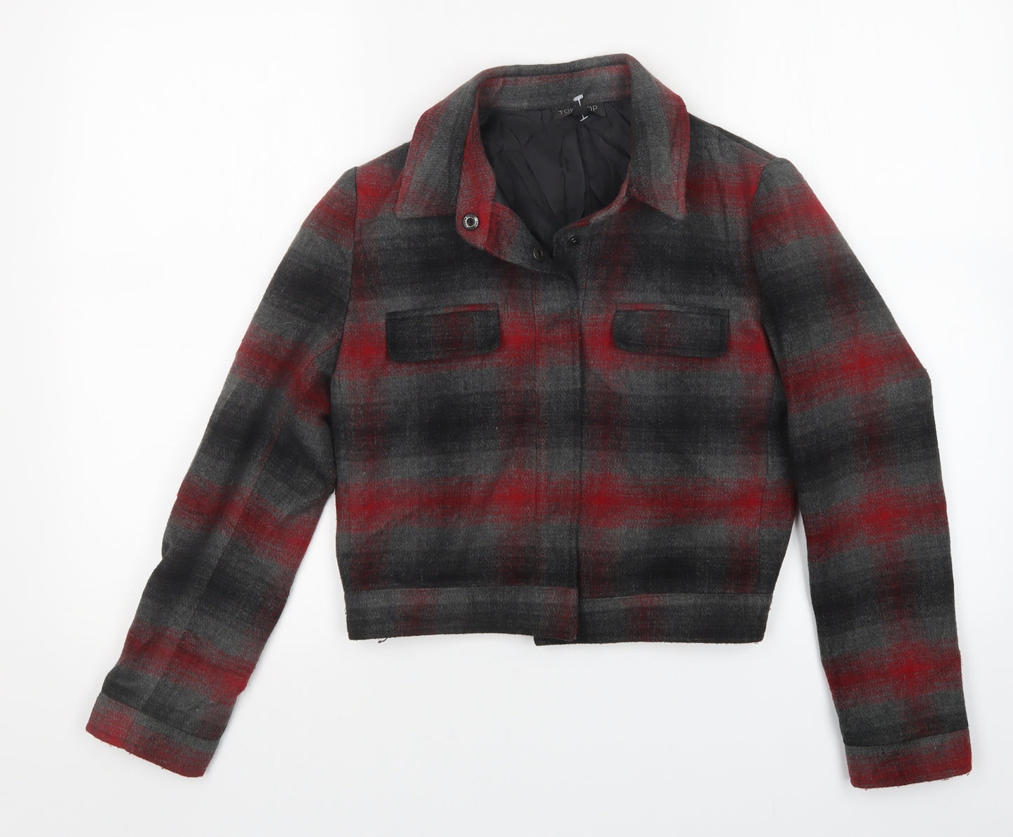 Topshop Womens Multicoloured Plaid  Jacket  Size 6