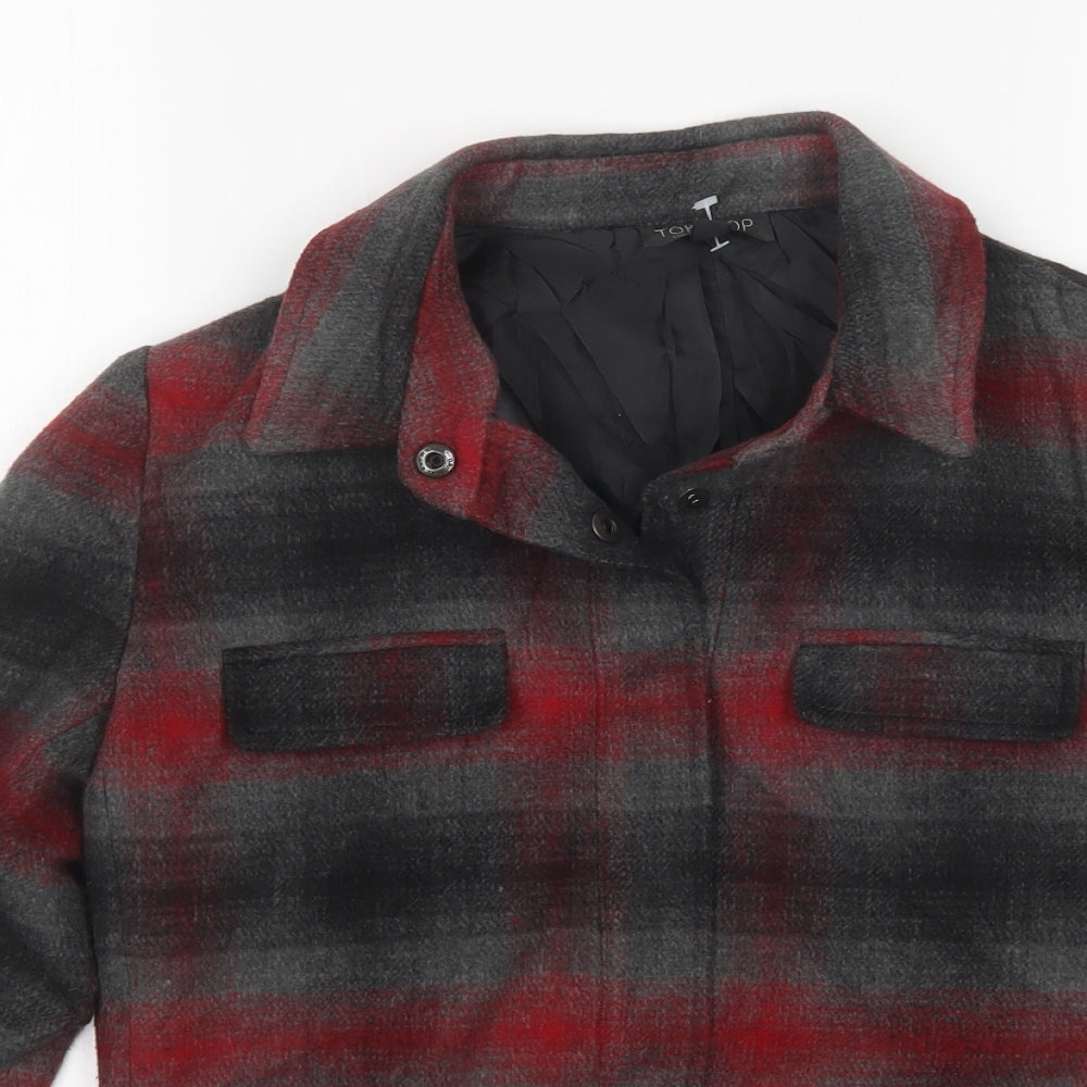 Topshop Womens Multicoloured Plaid  Jacket  Size 6