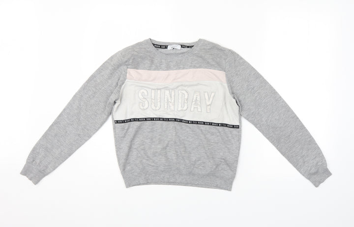New Look Womens Grey   Pullover Sweatshirt Size M