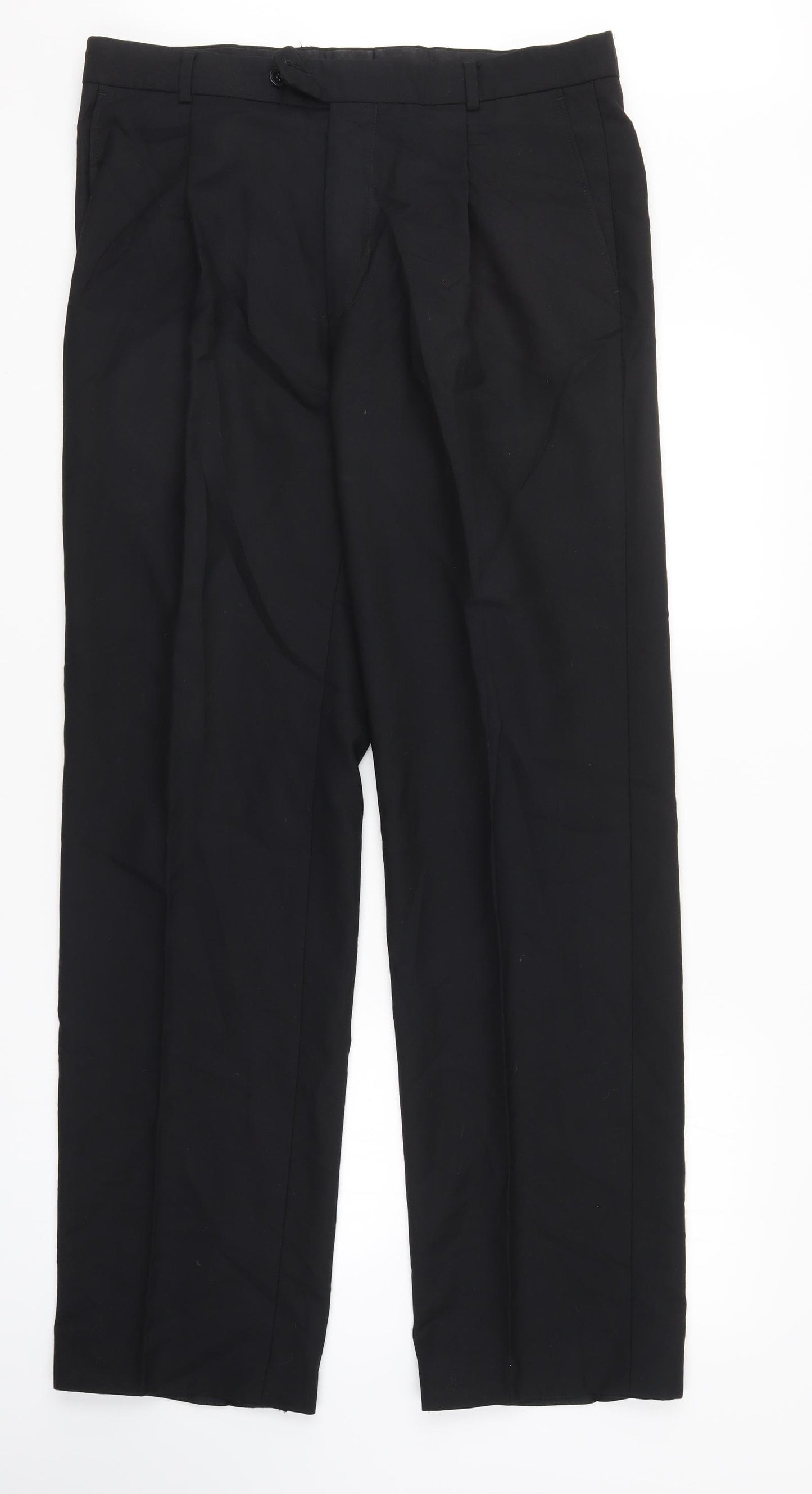 Baumler Mens Black    Suit Trousers Size 36 L32 in