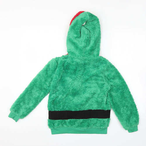 F&F Boys Green   Full Zip Hoodie Size 9-10 Years  - christmas hoodie