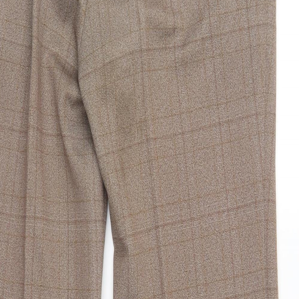Grendale Mens Brown Check  Trousers  Size 34 L29 in