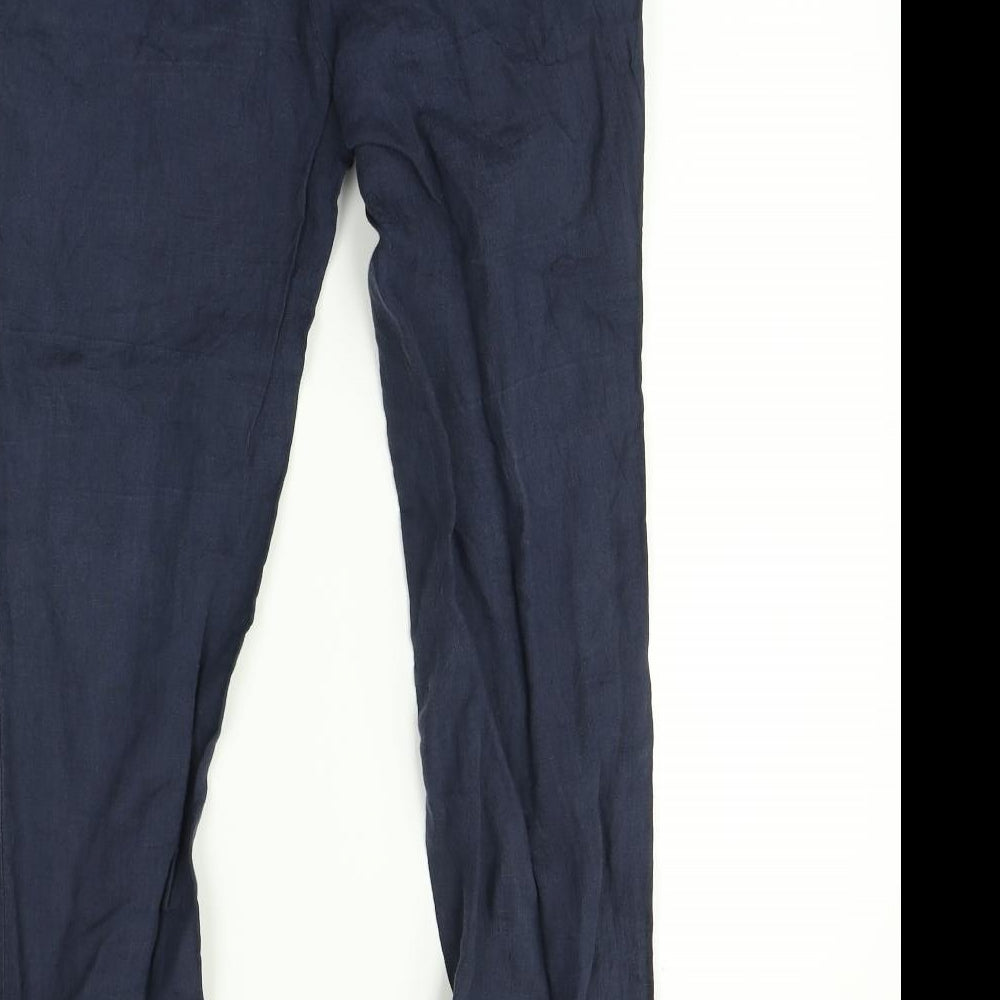 H&M Womens Blue   Trousers  Size 6 L24 in