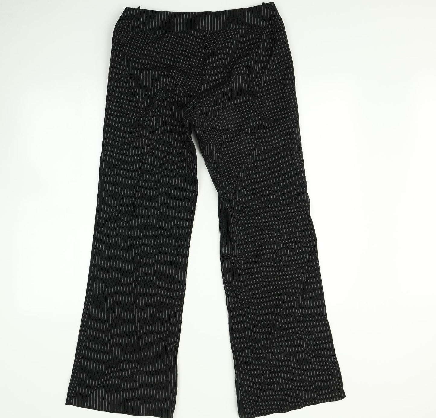 Primark Womens Black Striped  Trousers  Size 12 L30 in