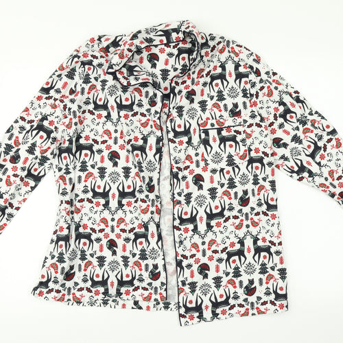 TU Womens Multicoloured    Pyjama Top Size 16  - reindeer christmas
