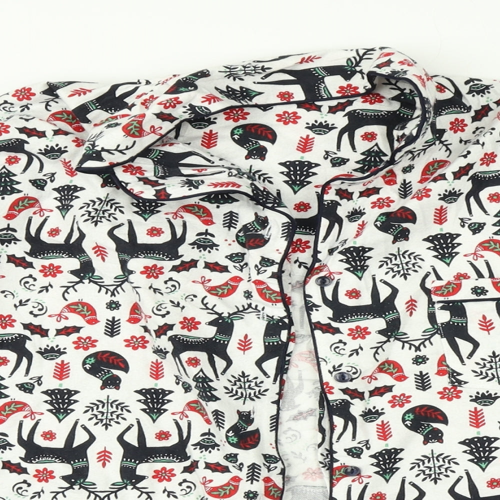 TU Womens Multicoloured    Pyjama Top Size 16  - reindeer christmas