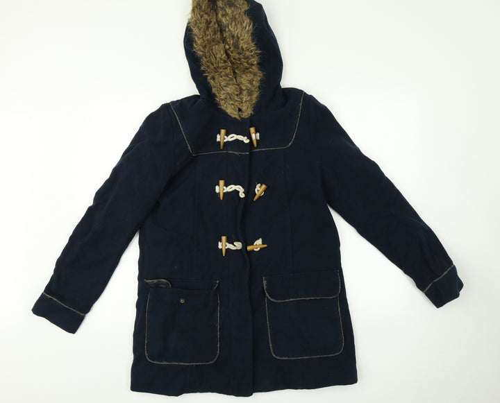 Internationale Womens Blue   Parka Coat Size 12