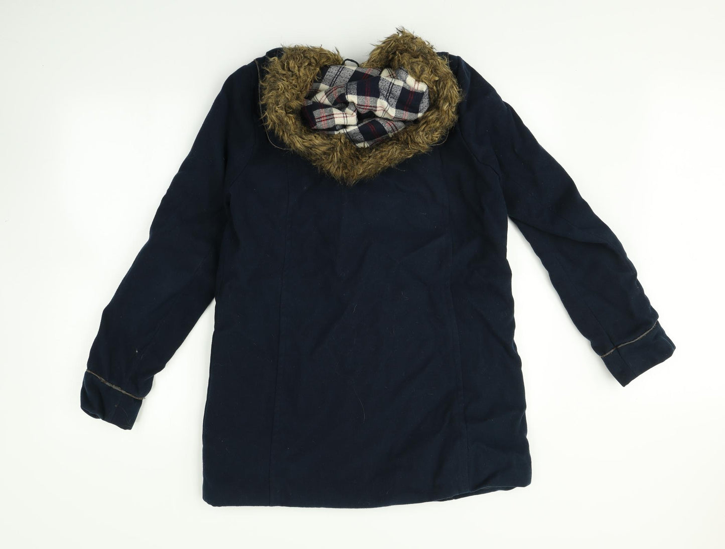 Internationale Womens Blue   Parka Coat Size 12
