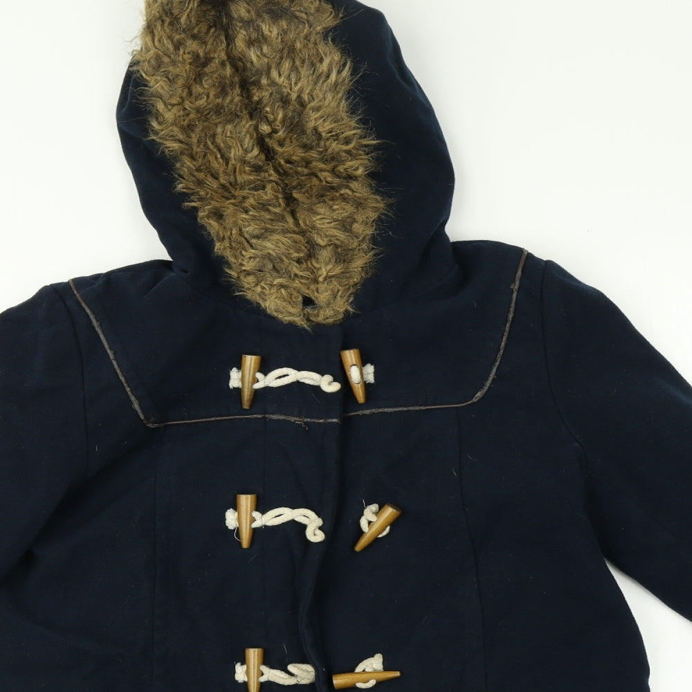 Internationale Womens Blue   Parka Coat Size 12