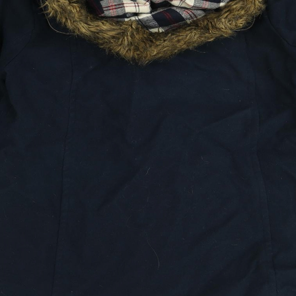 Internationale Womens Blue   Parka Coat Size 12