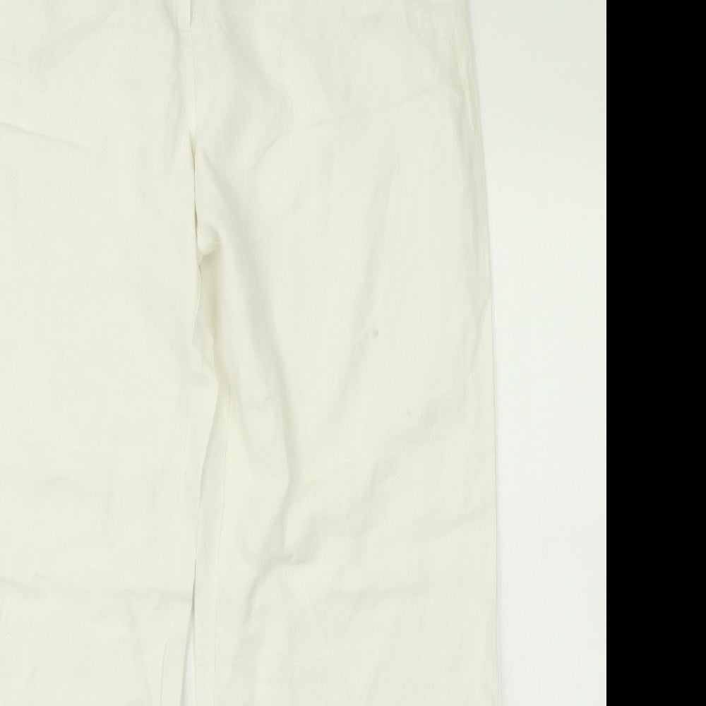 Monsoon Womens White   Trousers  Size 16 L32 in
