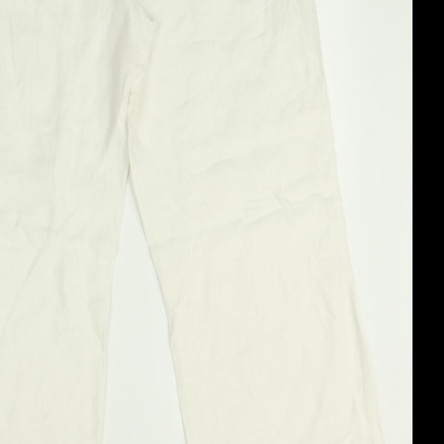 Monsoon Womens White   Trousers  Size 16 L32 in