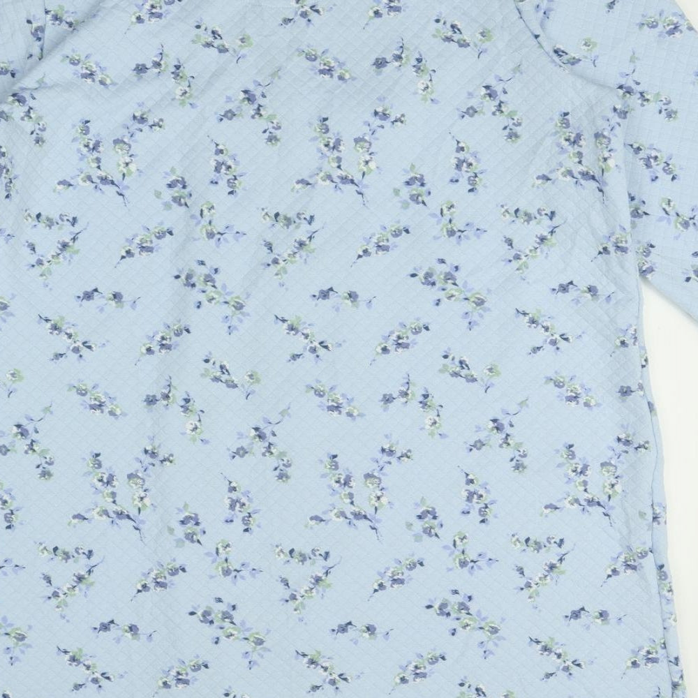 Marks and Spencer Womens Blue Floral   Nightshirt Size 12
