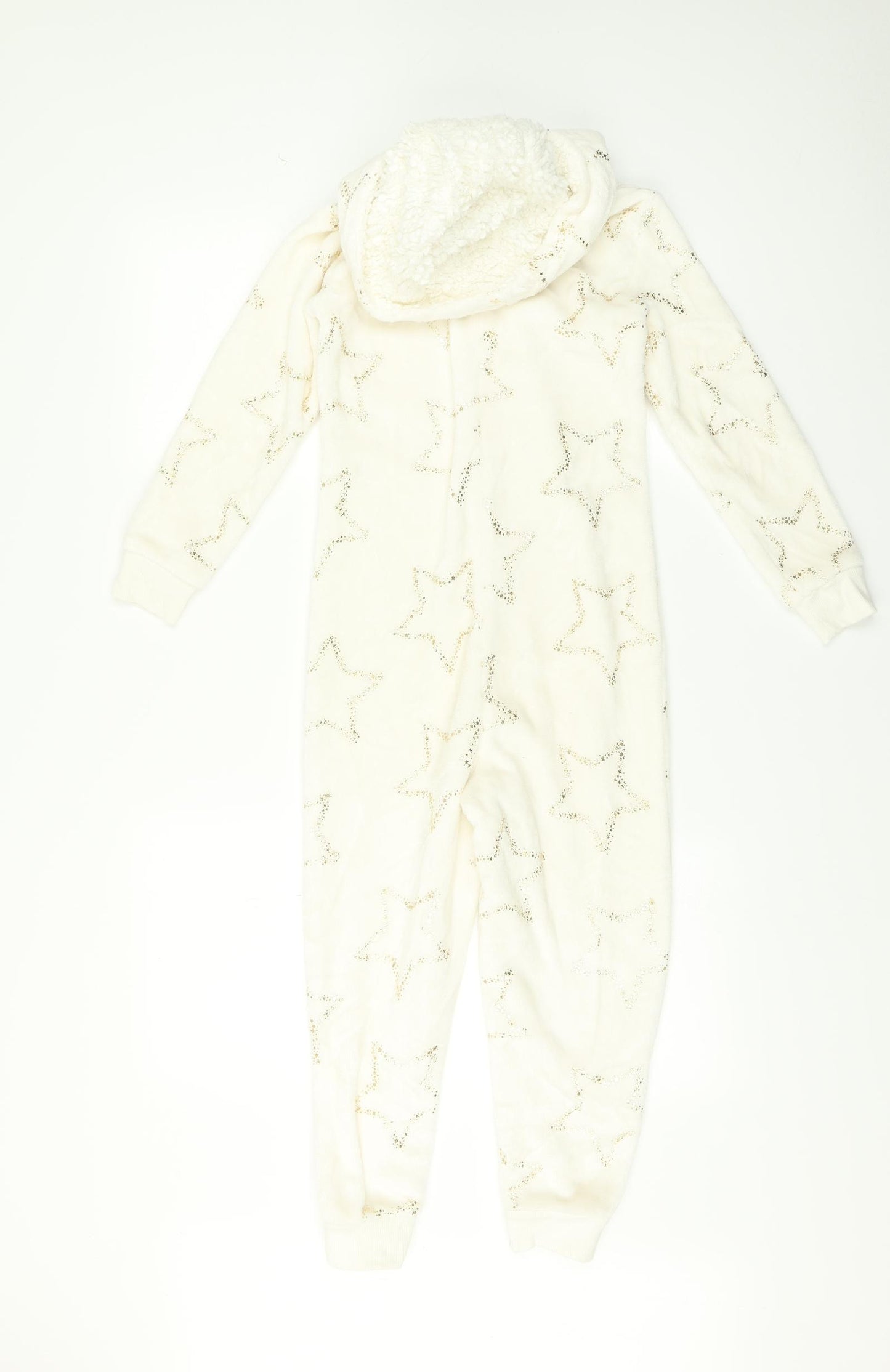 George Girls White    One Piece Size 8-9 Years  - Star print