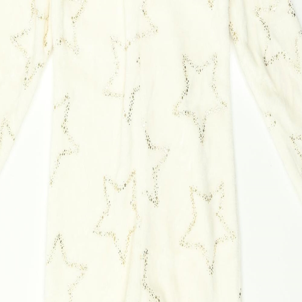 George Girls White    One Piece Size 8-9 Years  - Star print