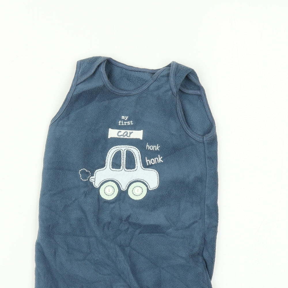 M  Blue   Babygrow One-Piece Size 6-9 Months  - car print