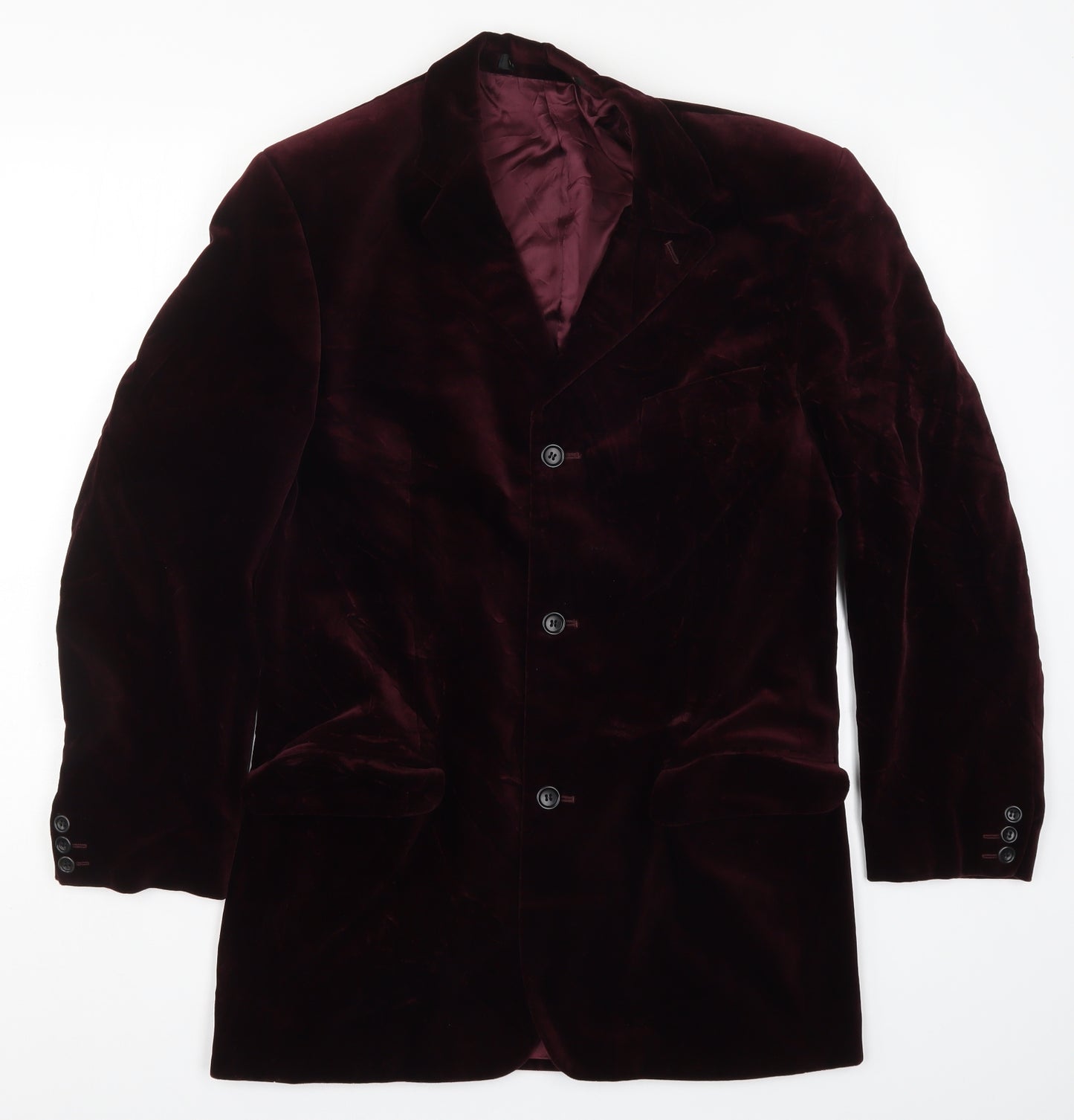 Preworn Mens Red   Jacket Suit Jacket Size 38