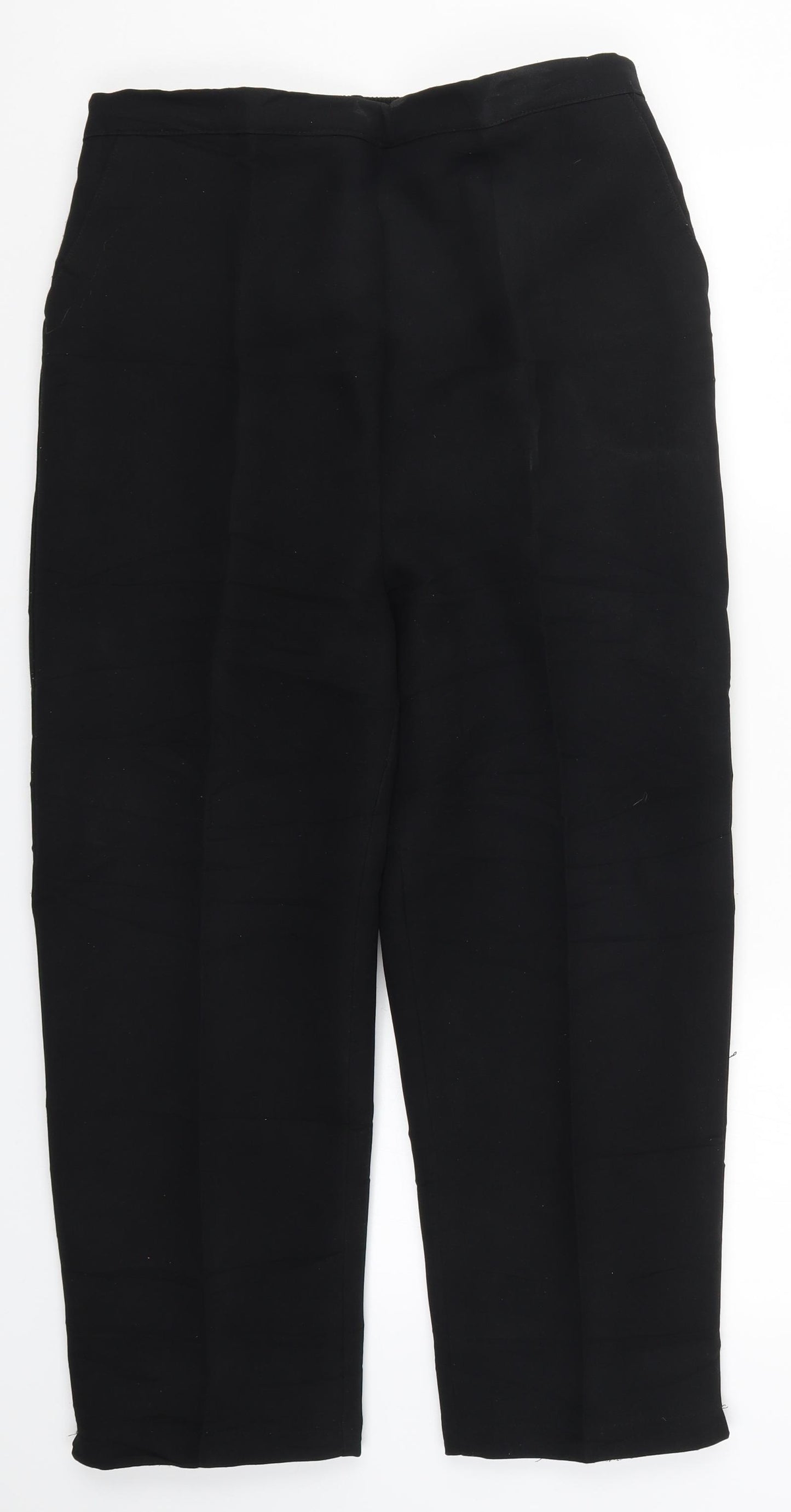 Preworn Womens Black   Trousers  Size 16 L23.5 in