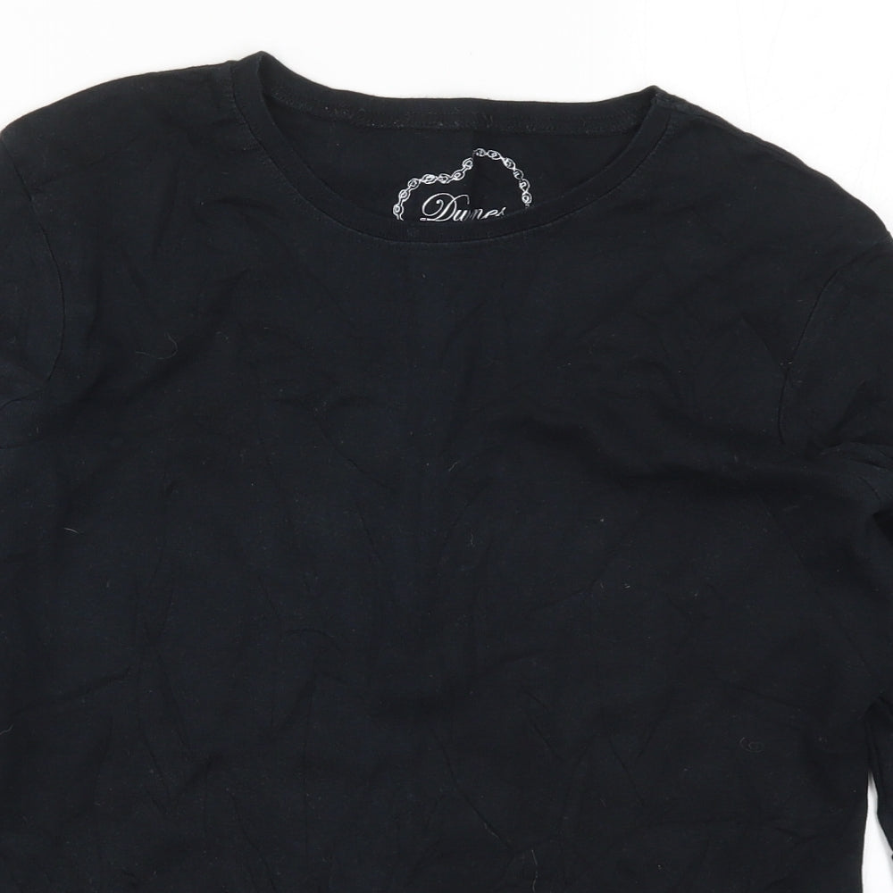 Dunes Womens Black   Basic T-Shirt Size 16