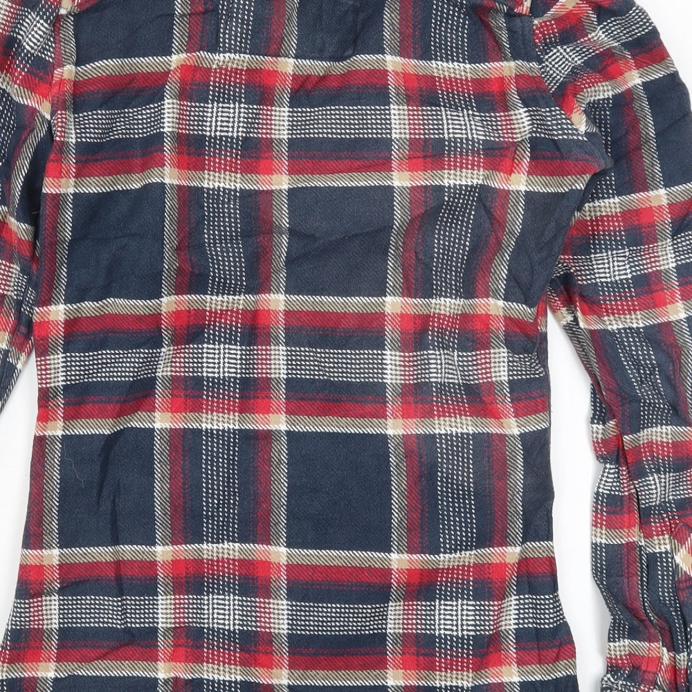 Superdry Mens Blue Check   Button-Up Size S  - Red