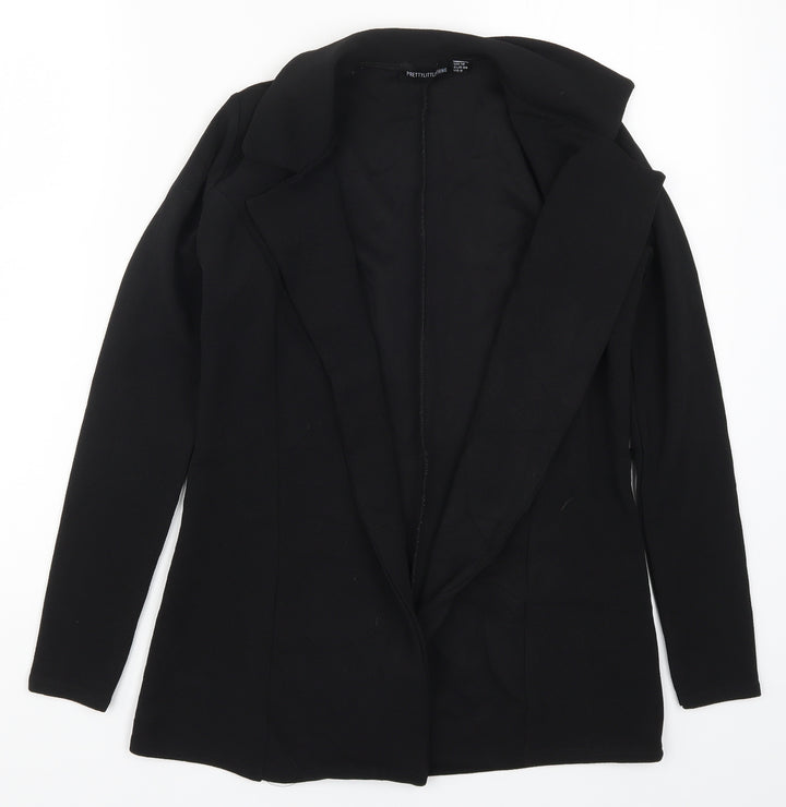 PRETTYLITTLETHING Womens Black   Jacket  Size 10