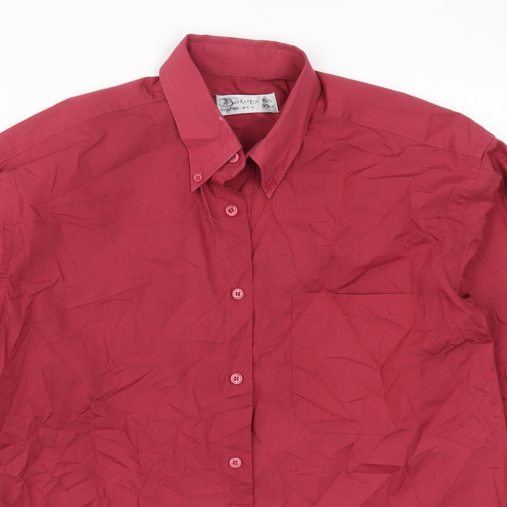Berkertex Mens Red    Dress Shirt Size 15.5
