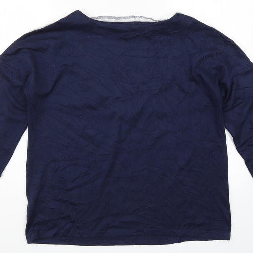 Bonmarché Womens Blue  Knit Pullover Jumper Size 14  - Colourblock