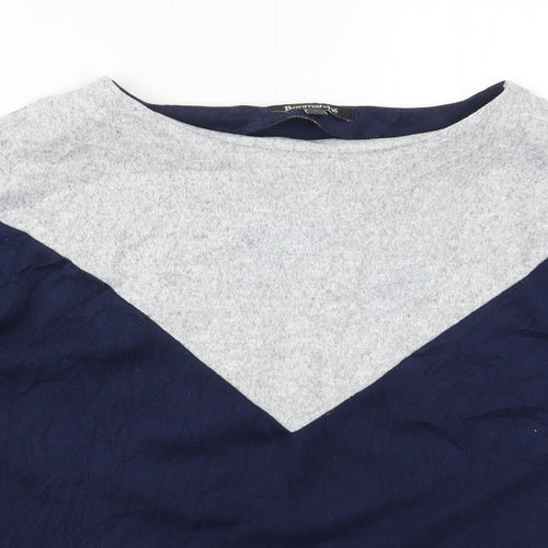 Bonmarché Womens Blue  Knit Pullover Jumper Size 14  - Colourblock