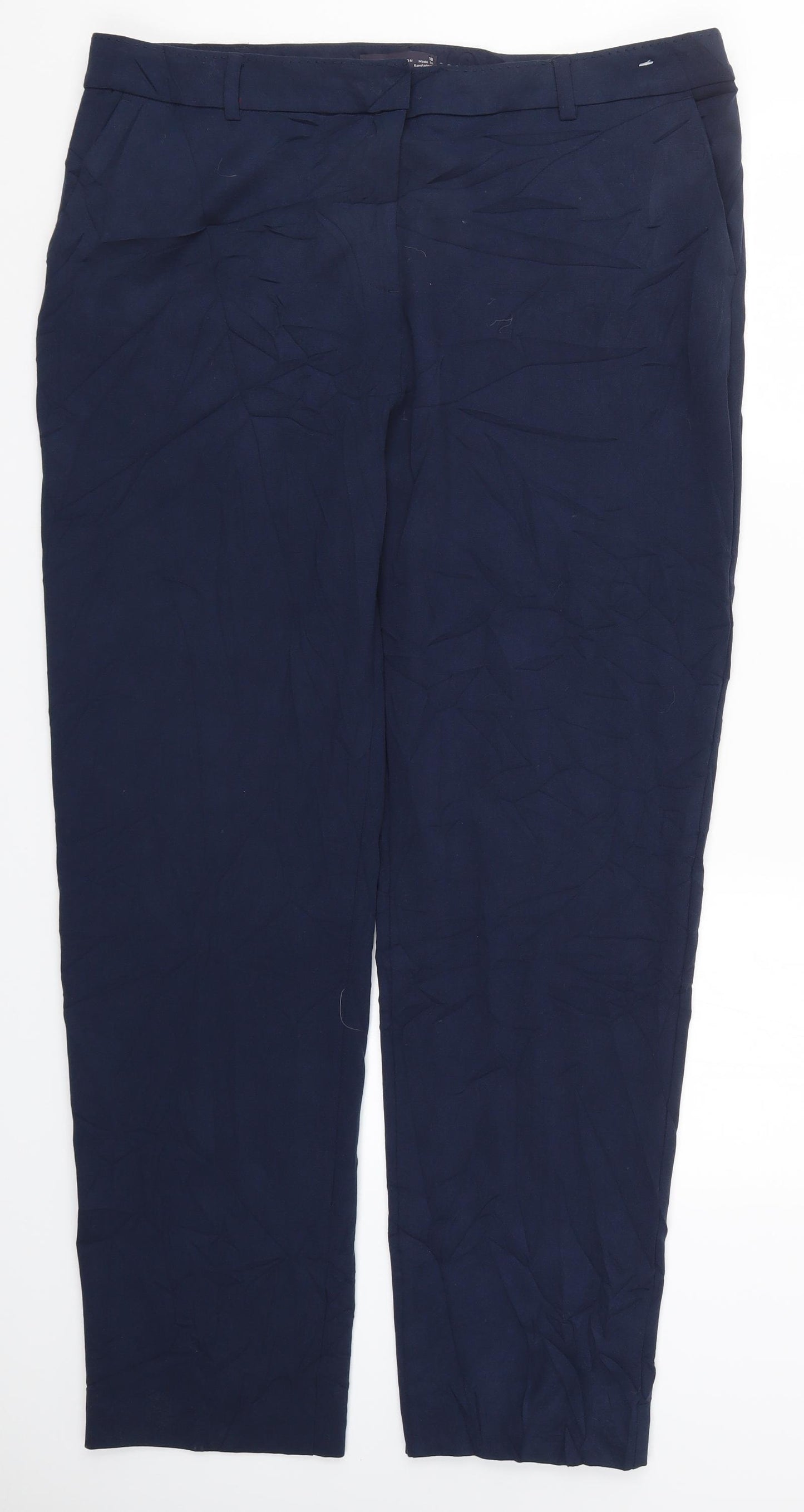 Marks and Spencer Womens Blue   Trousers  Size 18 L31 in