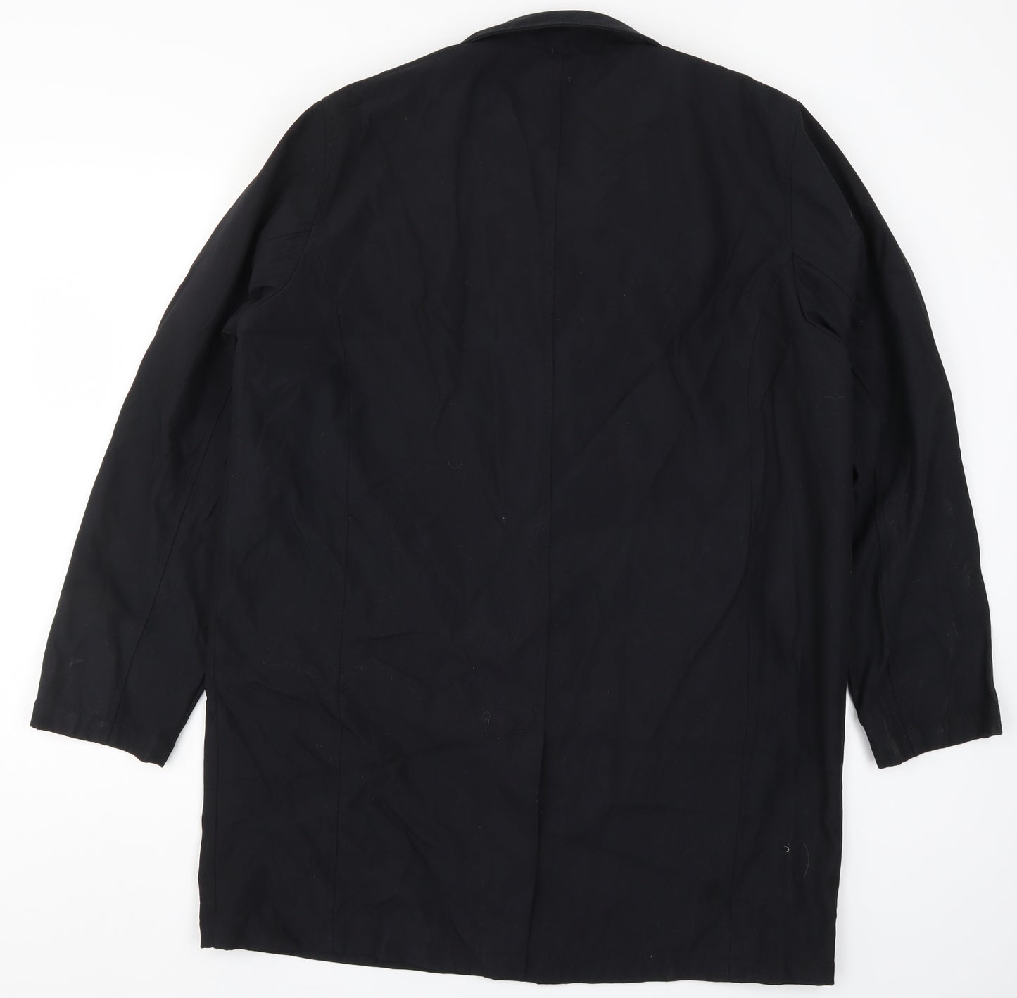 Simon Clarke Mens Black   Overcoat Coat Size M