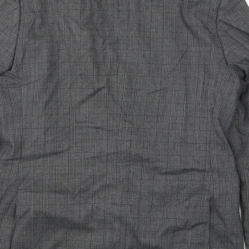 Azzaro Mens Grey Check  Jacket Suit Jacket Size 44