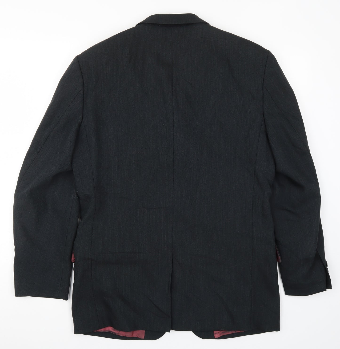 REMUS Mens Black   Jacket Suit Jacket Size 38