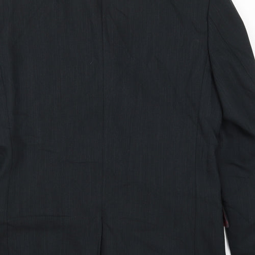 REMUS Mens Black   Jacket Suit Jacket Size 38