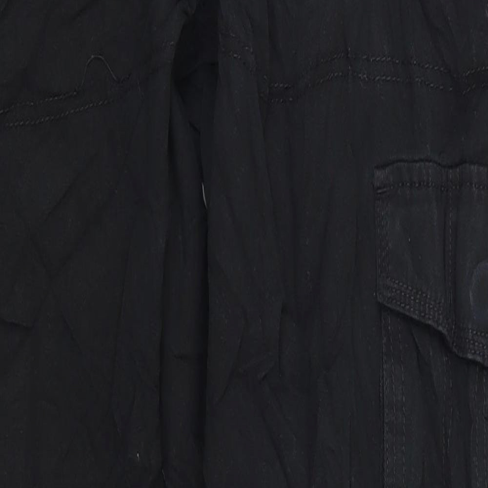 George Mens Black   Cargo Trousers Size 36 L34 in