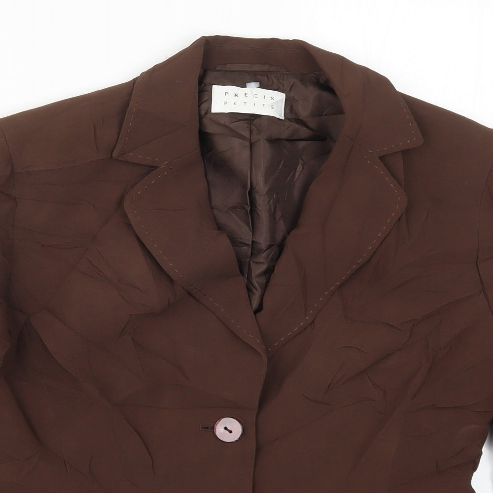 Precis Womens Brown   Jacket Suit Jacket Size 10