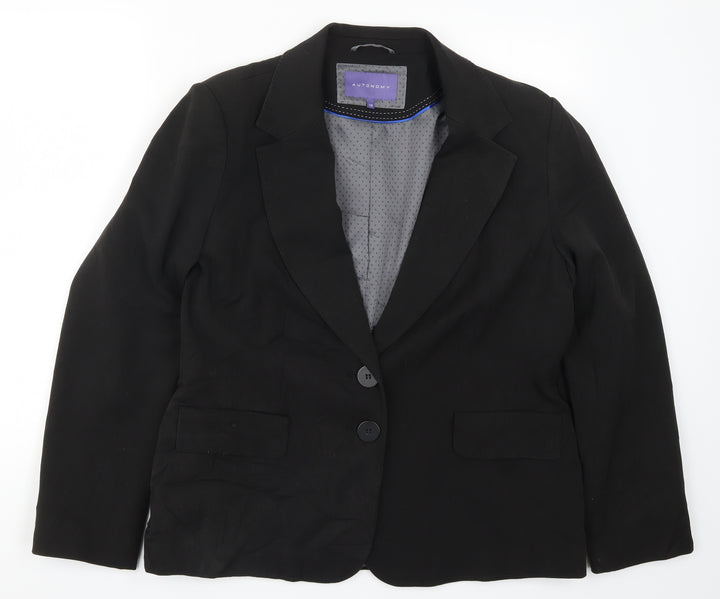 Autonomy Womens Black   Jacket Suit Jacket Size 18
