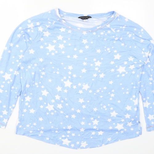 Dorothy Perkins Womens Blue Geometric  Top Pyjama Top Size M  - Stars