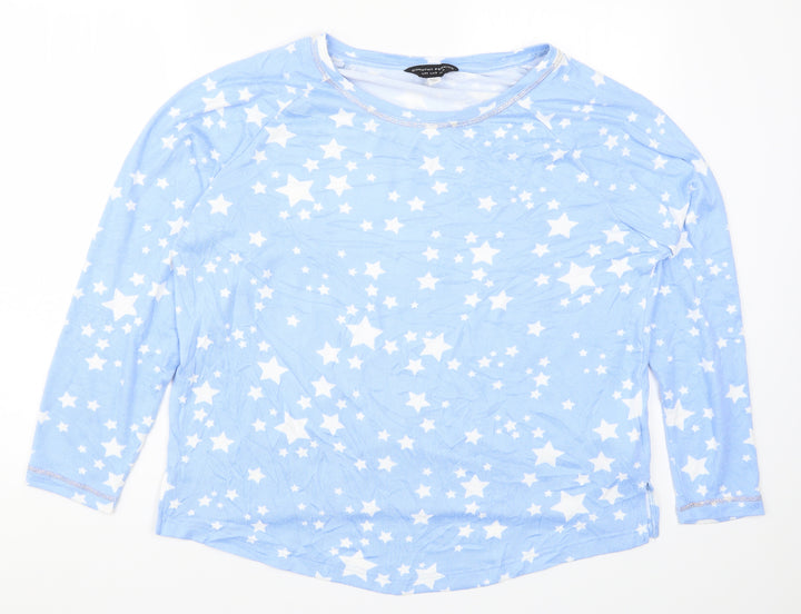Dorothy Perkins Womens Blue Geometric Top Pyjama Top Size M - Stars