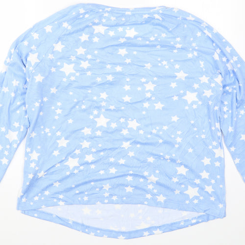 Dorothy Perkins Womens Blue Geometric  Top Pyjama Top Size M  - Stars