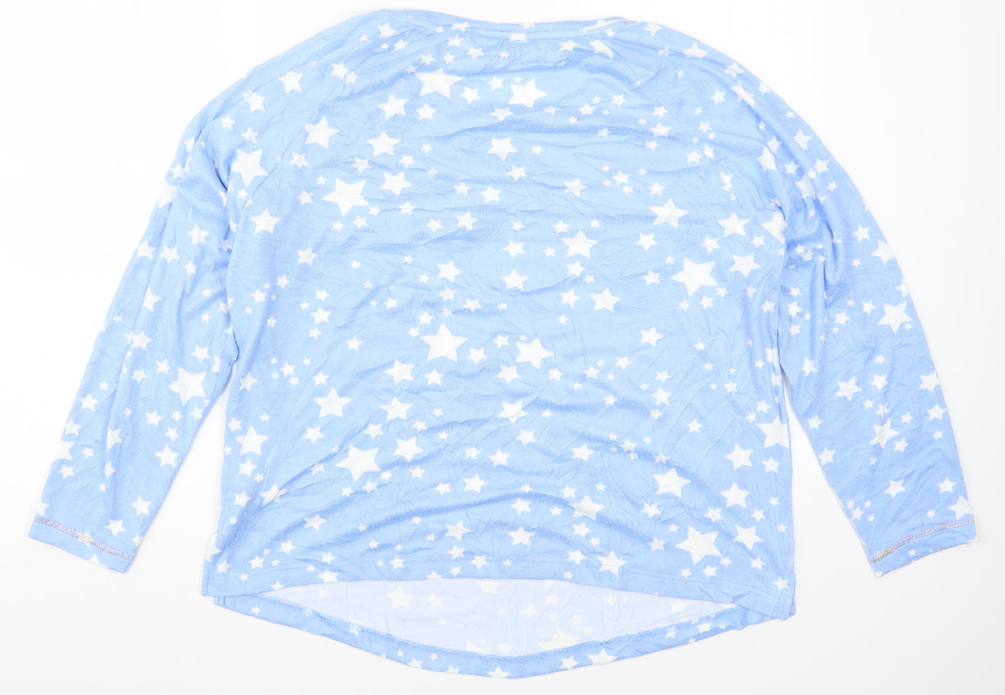 Dorothy Perkins Womens Blue Geometric  Top Pyjama Top Size M  - Stars
